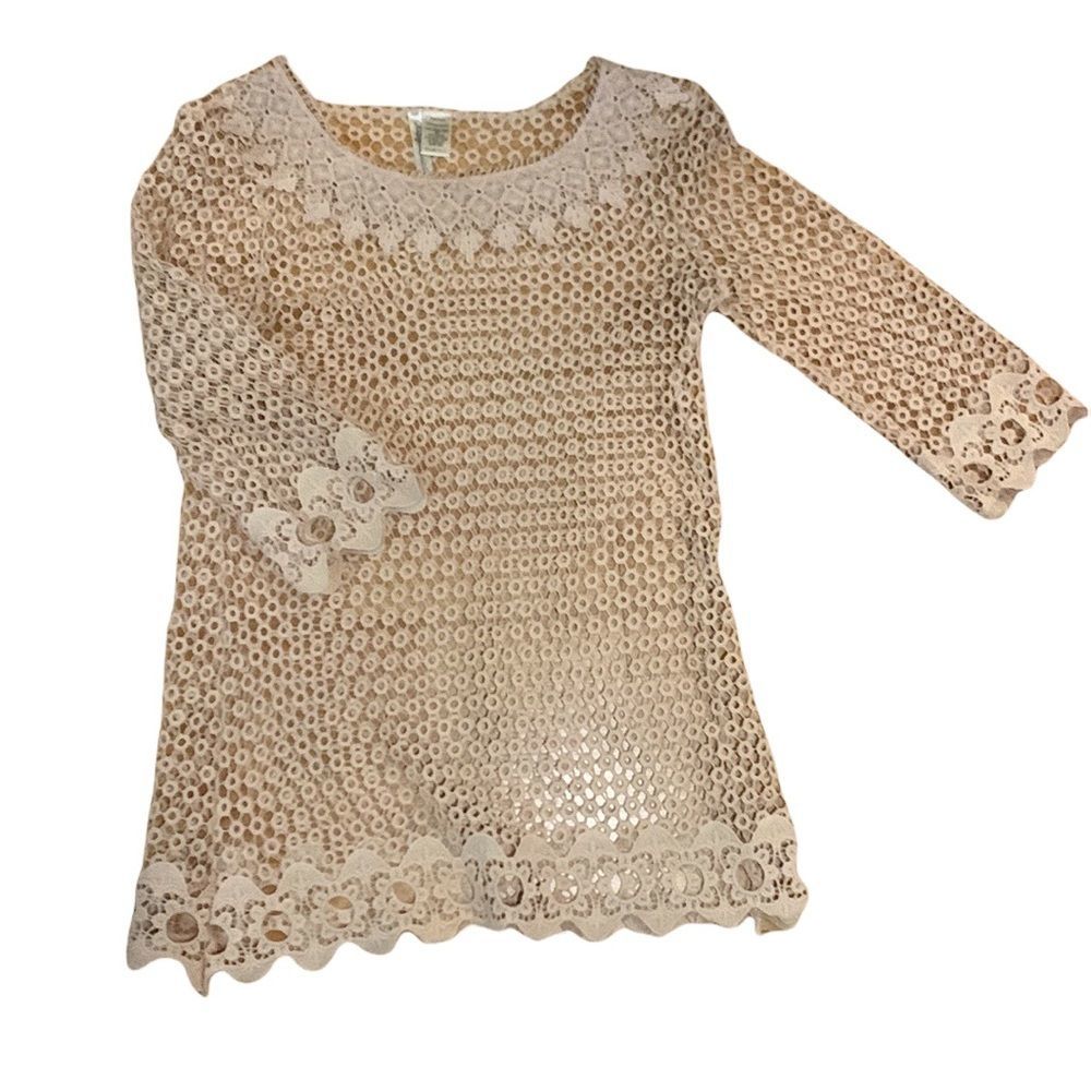Simply Irresistible Crochet Tan Swim Cover Up